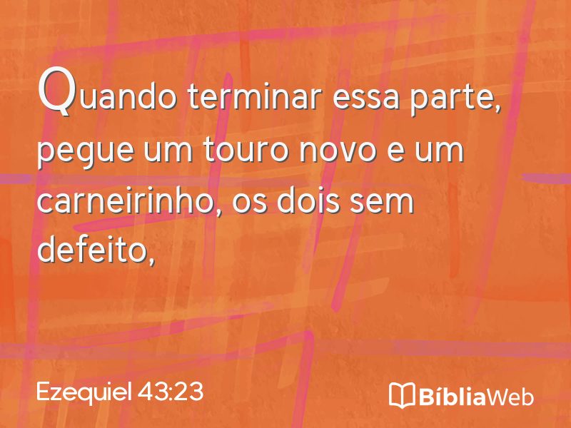Ezequiel 43:23 em imagem para compartilhar