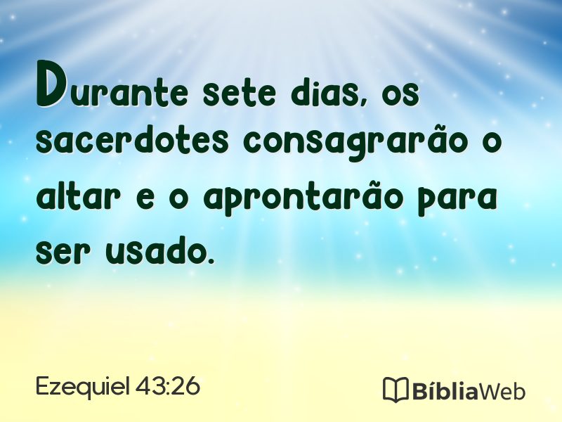 Ezequiel 43:26 em imagem para compartilhar