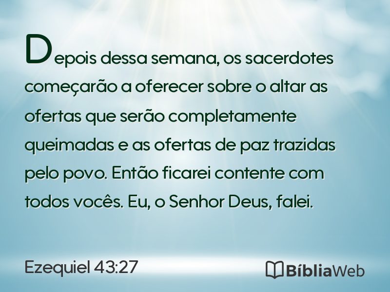 Ezequiel 43:27 em imagem para compartilhar