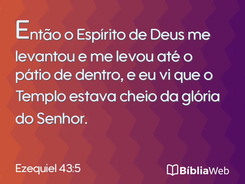 Ezequiel 43:5 em imagem para compartilhar