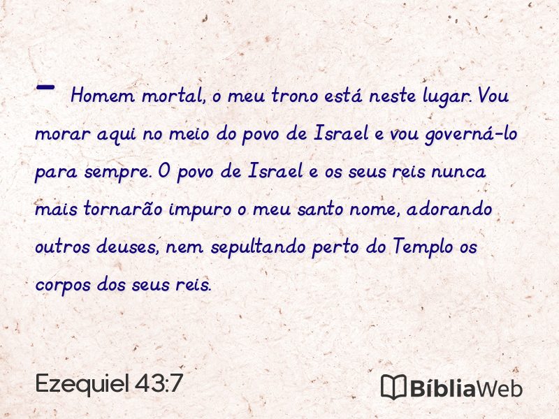 Ezequiel 43:7 em imagem para compartilhar