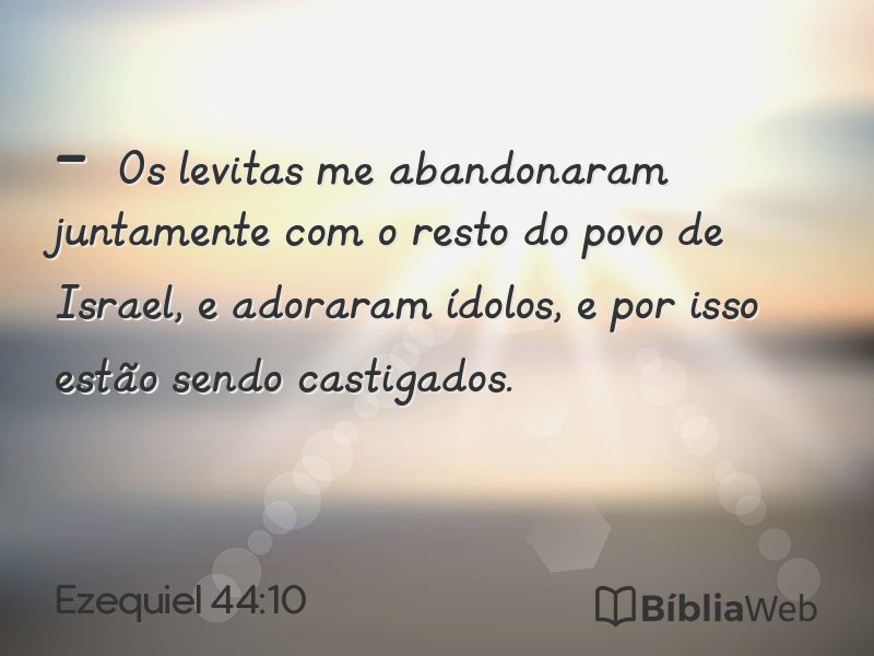 Ezequiel 44:10 em imagem para compartilhar