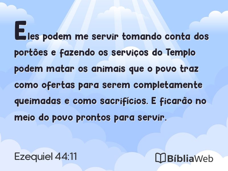Ezequiel 44:11 em imagem para compartilhar