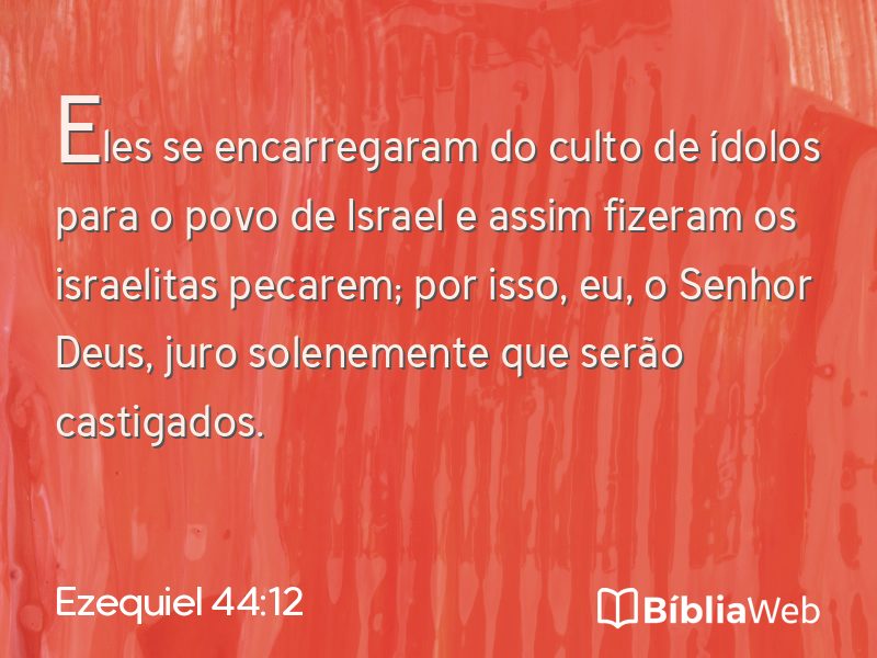 Ezequiel 44:12 em imagem para compartilhar