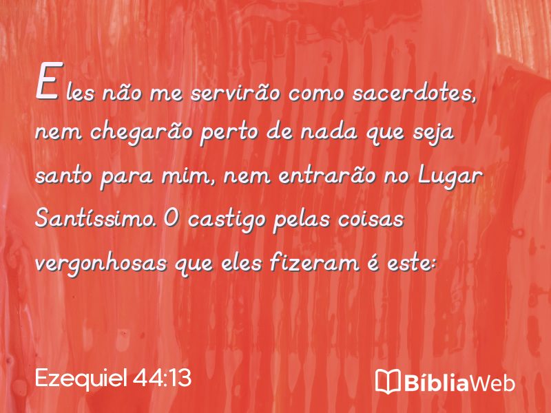 Ezequiel 44:13 em imagem para compartilhar