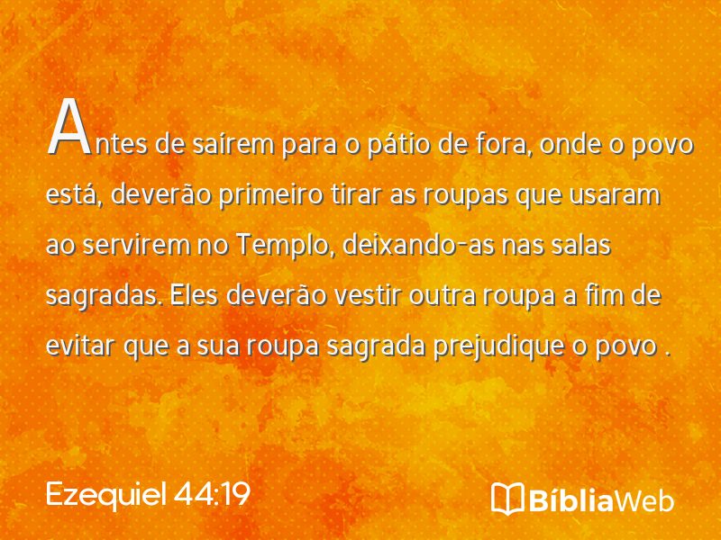 Ezequiel 44:19 em imagem para compartilhar