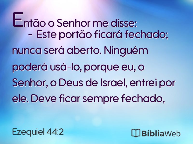 Ezequiel 44:2 em imagem para compartilhar