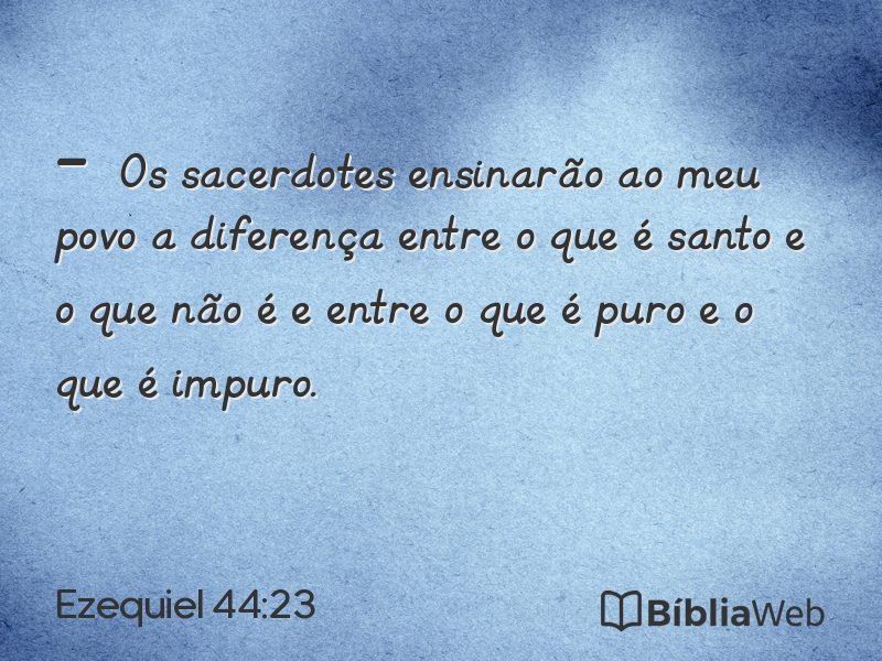 Ezequiel 44:23 em imagem para compartilhar
