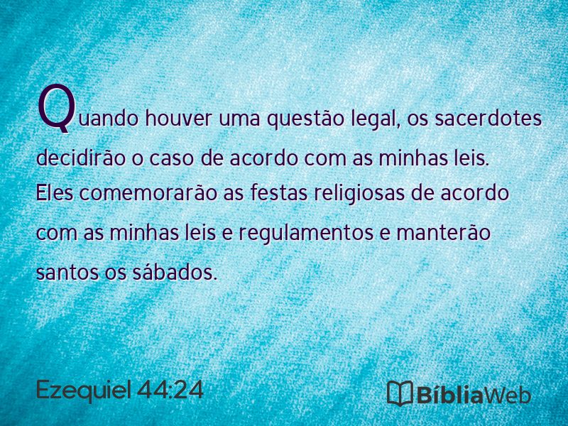 Ezequiel 44:24 em imagem para compartilhar