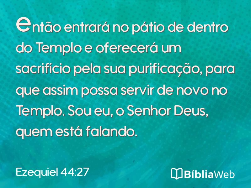 Ezequiel 44:27 em imagem para compartilhar