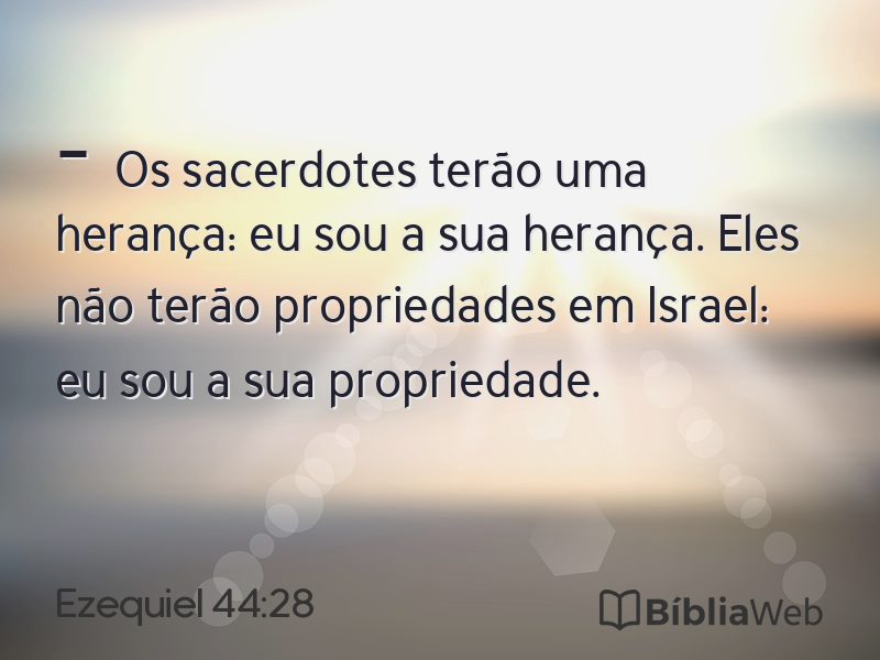 Ezequiel 44:28 em imagem para compartilhar