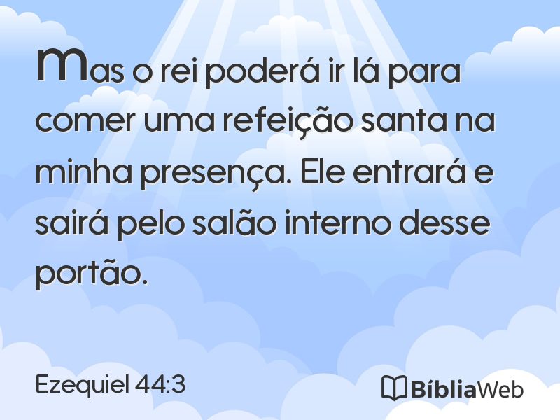 Ezequiel 44:3 em imagem para compartilhar