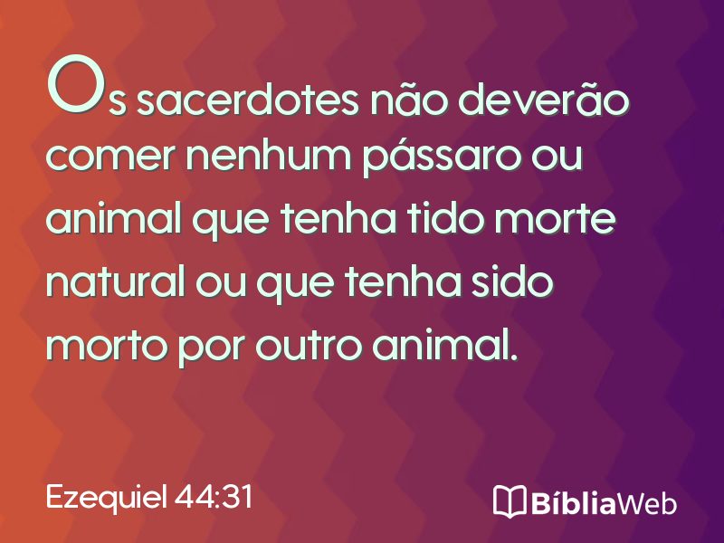 Ezequiel 44:31 em imagem para compartilhar