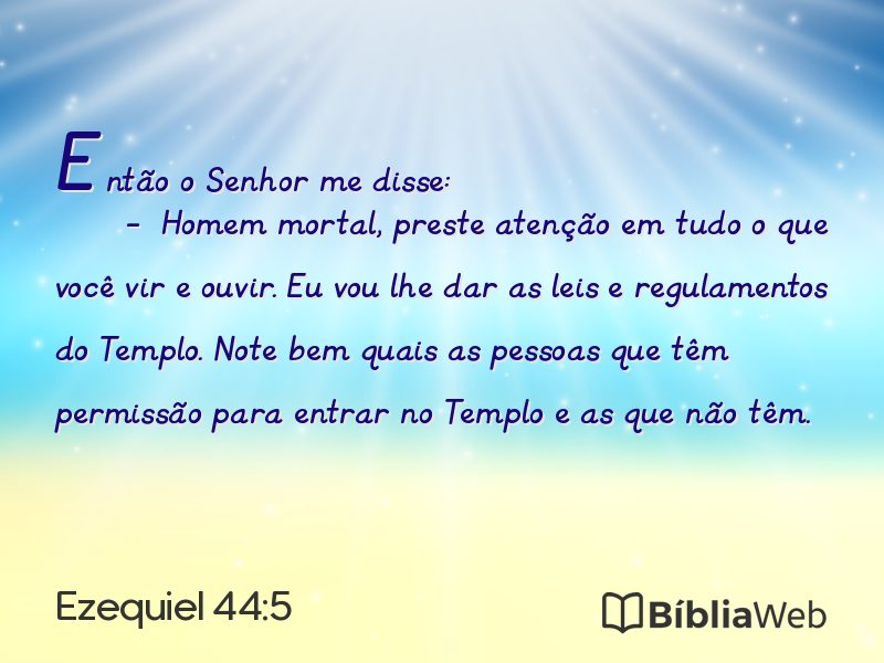 Ezequiel 44:5 em imagem para compartilhar