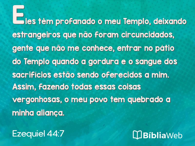 Ezequiel 44:7 em imagem para compartilhar