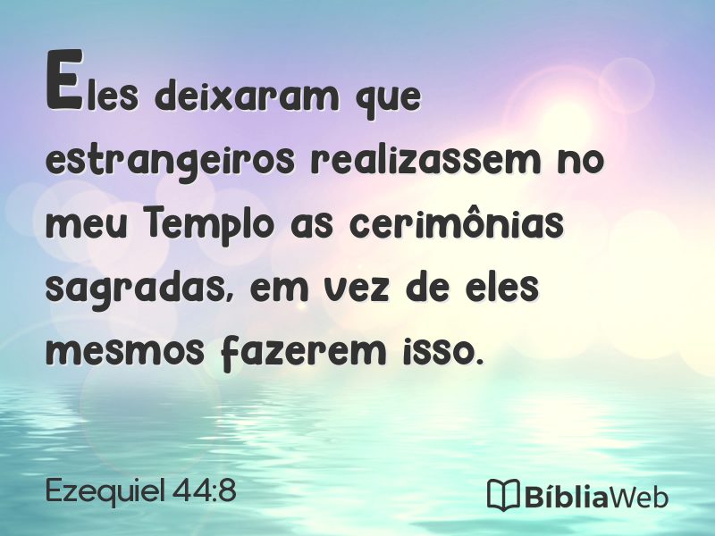 Ezequiel 44:8 em imagem para compartilhar