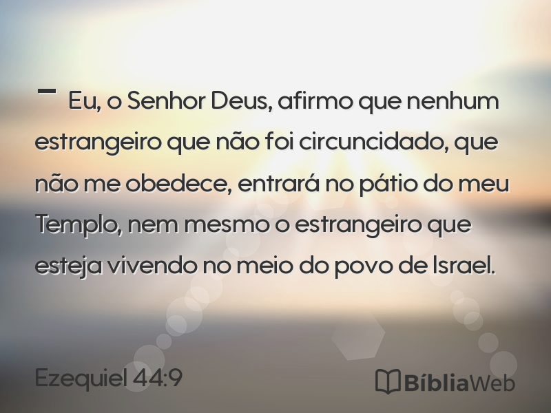 Ezequiel 44:9 em imagem para compartilhar