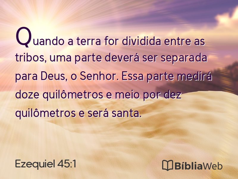 Ezequiel 45:1 em imagem para compartilhar