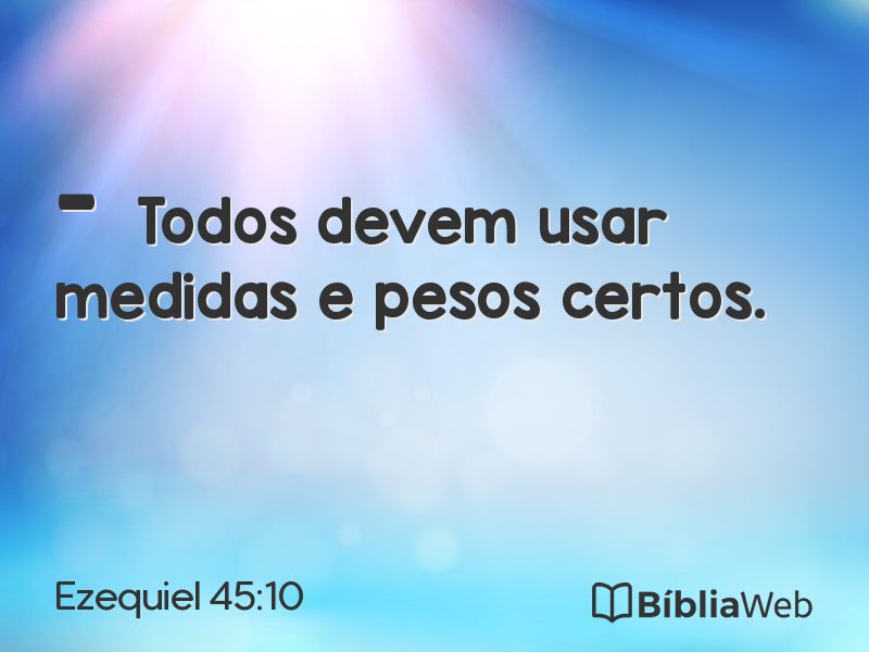Ezequiel 45:10 em imagem para compartilhar