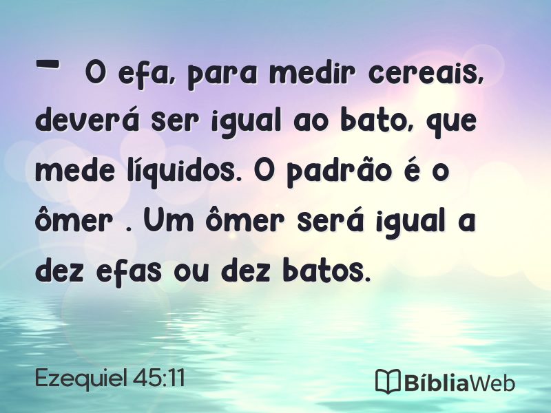 Ezequiel 45:11 em imagem para compartilhar