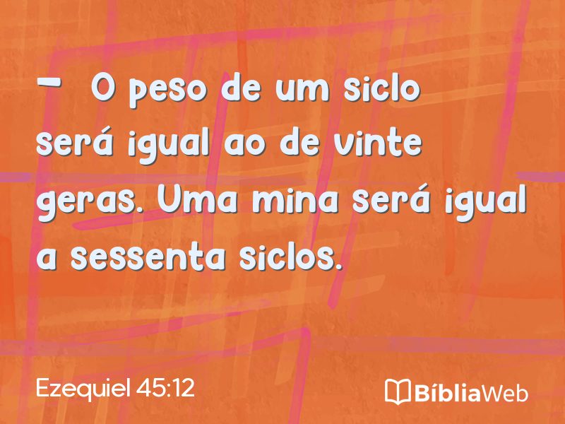 Ezequiel 45:12 em imagem para compartilhar
