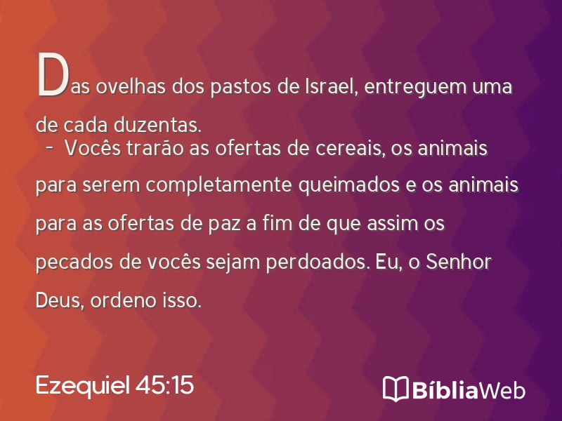 Ezequiel 45:15 em imagem para compartilhar