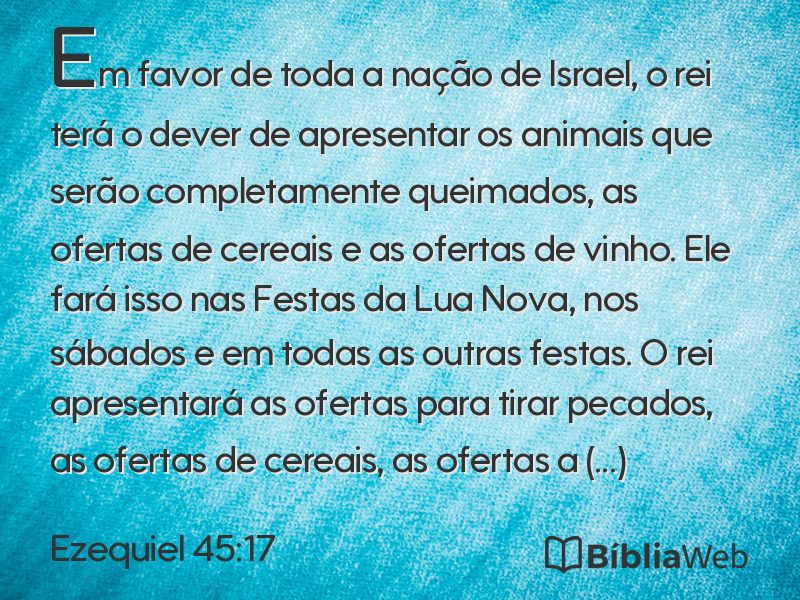 Ezequiel 45:17 em imagem para compartilhar