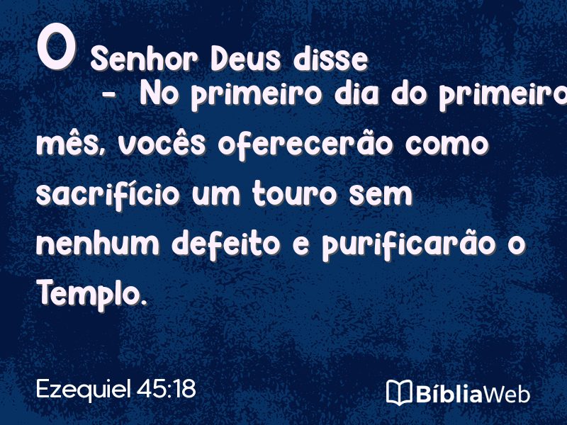 Ezequiel 45:18 em imagem para compartilhar