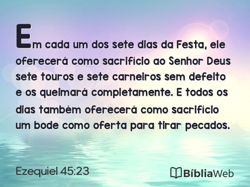 Ezequiel 45:23 em imagem para compartilhar