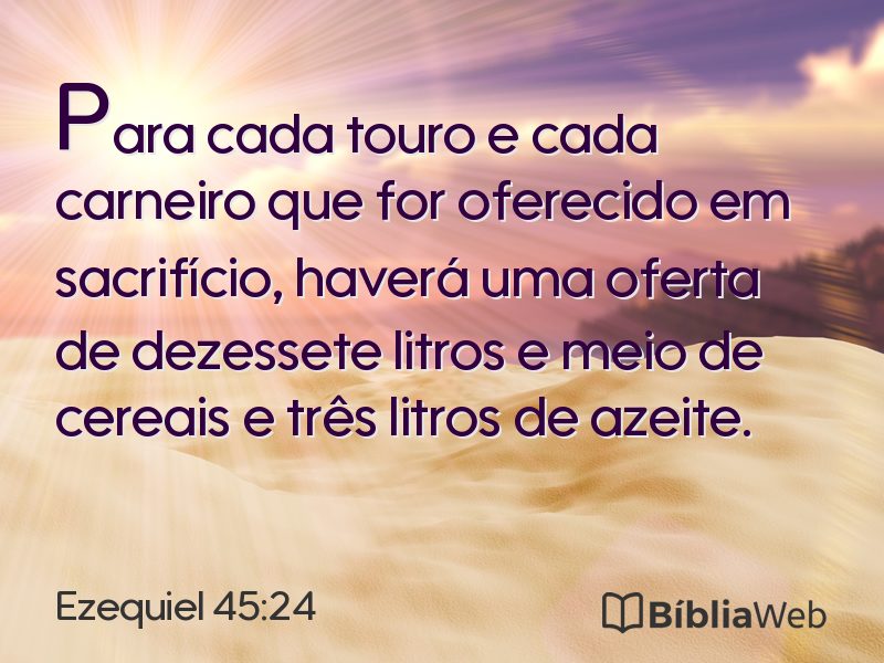 Ezequiel 45:24 em imagem para compartilhar