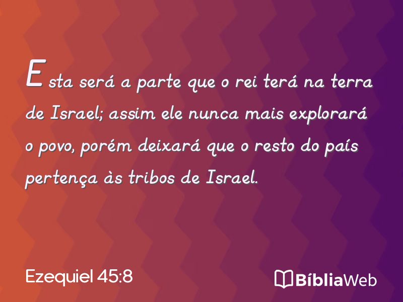 Ezequiel 45:8 em imagem para compartilhar