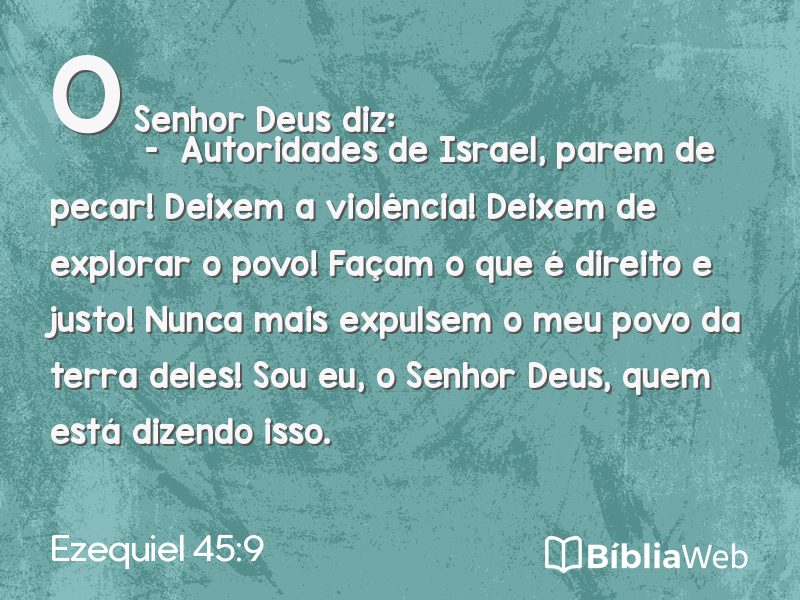 Ezequiel 45:9 em imagem para compartilhar