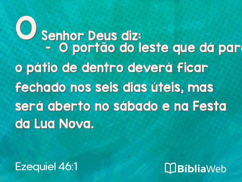 Ezequiel 46:1 em imagem para compartilhar