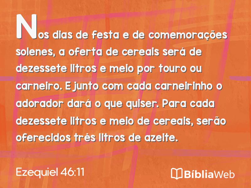 Ezequiel 46:11 em imagem para compartilhar