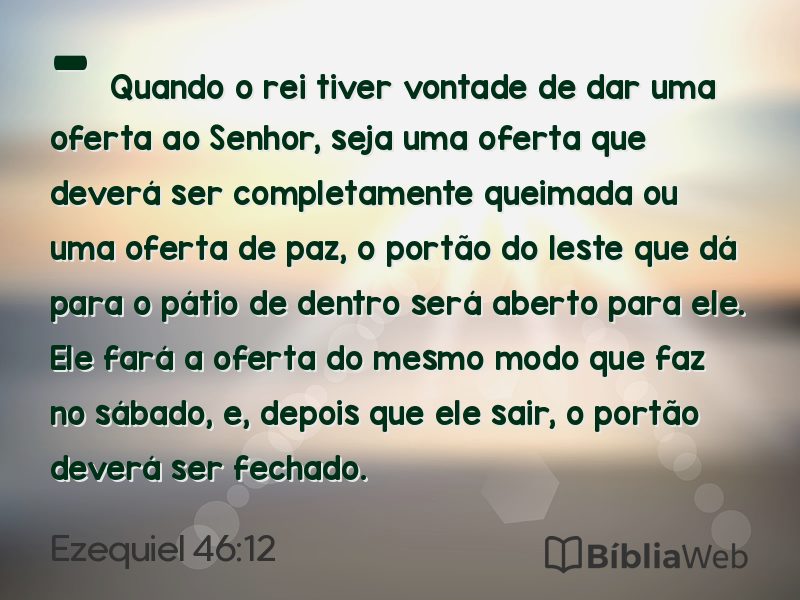 Ezequiel 46:12 em imagem para compartilhar