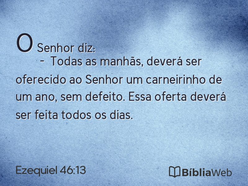 Ezequiel 46:13 em imagem para compartilhar