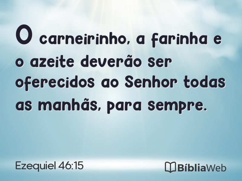 Ezequiel 46:15 em imagem para compartilhar