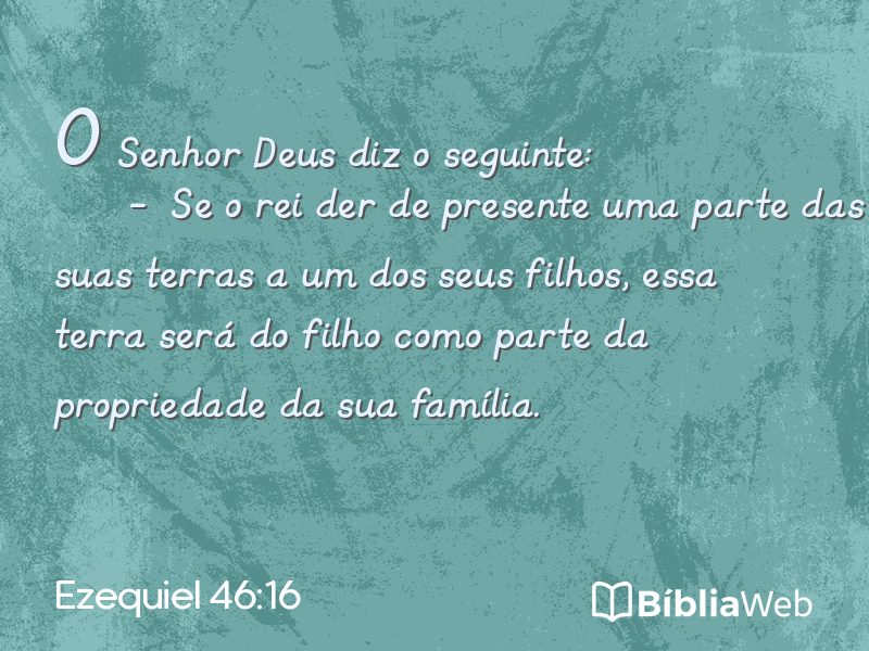 Ezequiel 46:16 em imagem para compartilhar