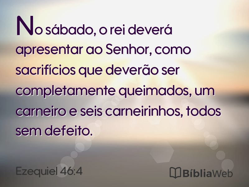 Ezequiel 46:4 em imagem para compartilhar