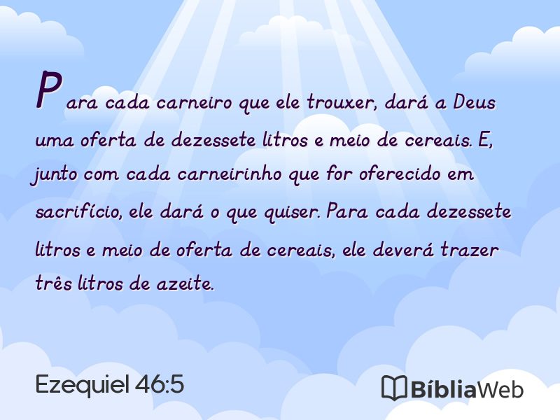 Ezequiel 46:5 em imagem para compartilhar