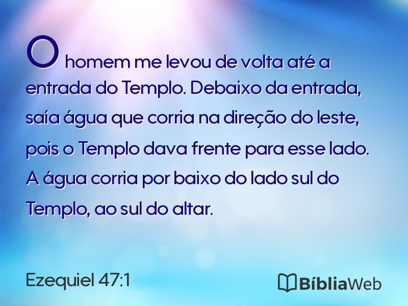 Ezequiel 47:1 em imagem para compartilhar