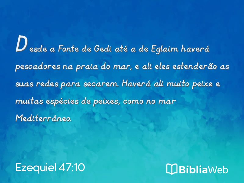 Ezequiel 47:10 em imagem para compartilhar