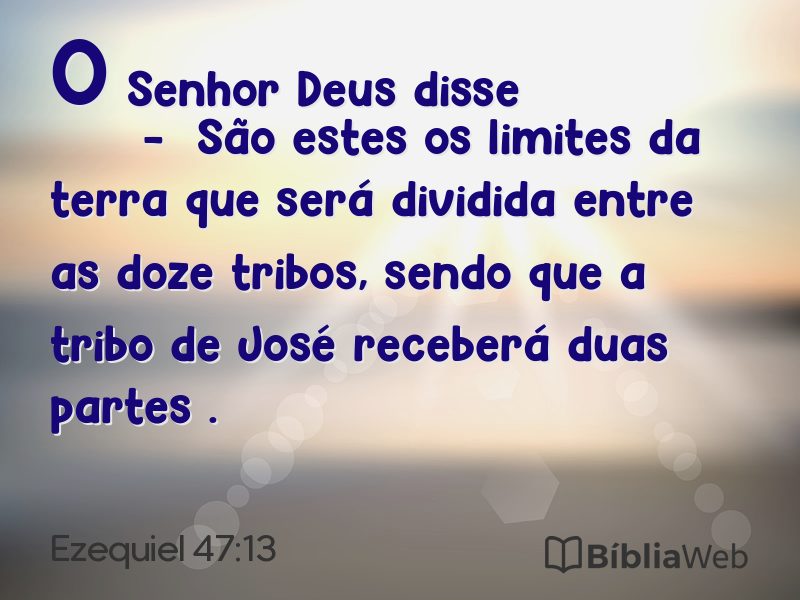 Ezequiel 47:13 em imagem para compartilhar