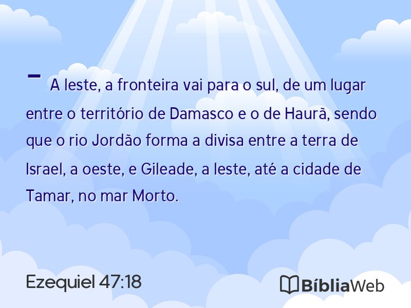 Ezequiel 47:18 em imagem para compartilhar