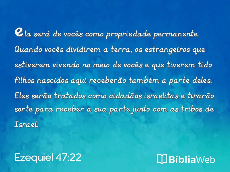 Ezequiel 47:22 em imagem para compartilhar