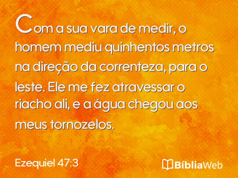 Ezequiel 47:3 em imagem para compartilhar