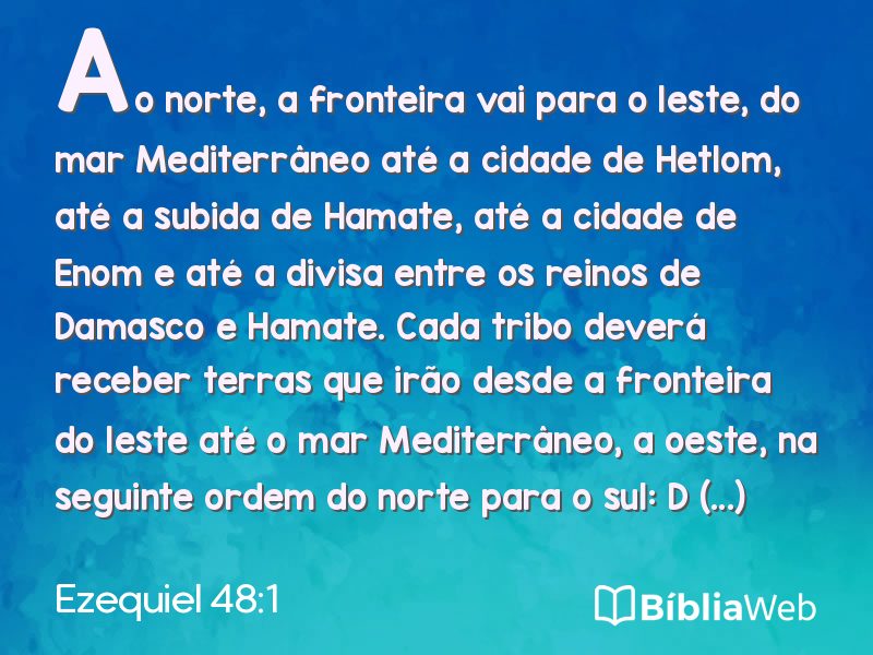 Ezequiel 48:1 em imagem para compartilhar