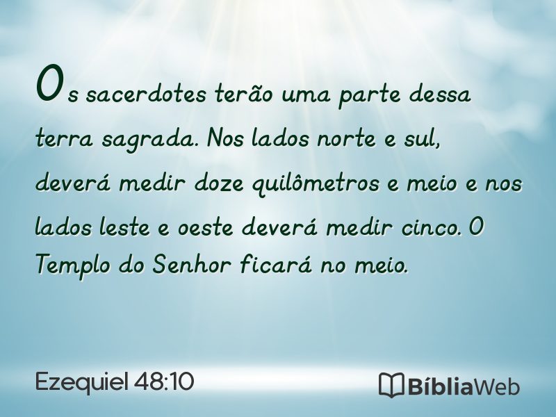 Ezequiel 48:10 em imagem para compartilhar