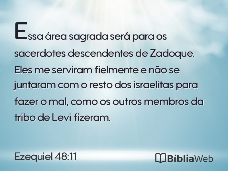 Ezequiel 48:11 em imagem para compartilhar