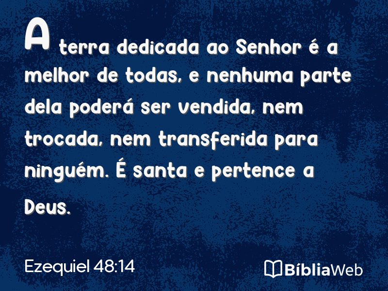 Ezequiel 48:14 em imagem para compartilhar